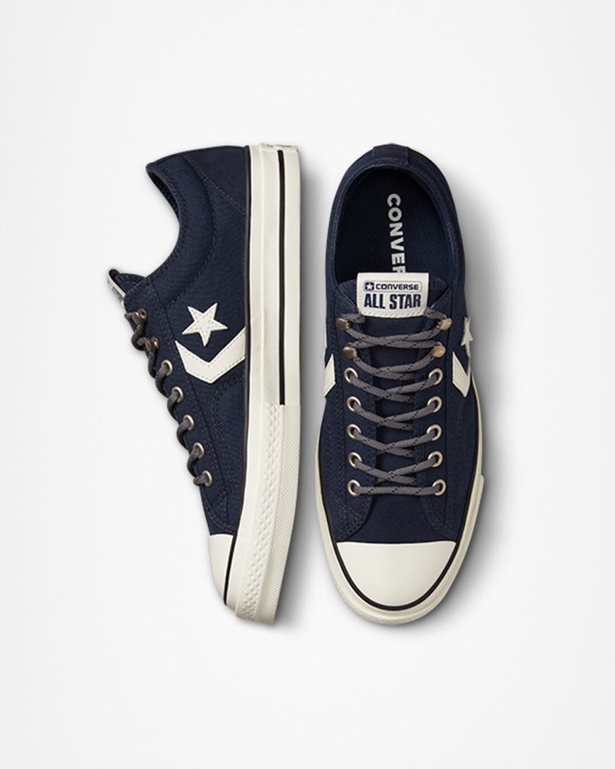 Tenis Converse Star Player 76 Retro Hike Cano Baixo Feminino Obsidiana Pretas | PT J0T8570